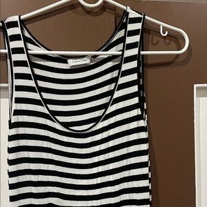 Calvin Klein Striped Black and White Tank Dress